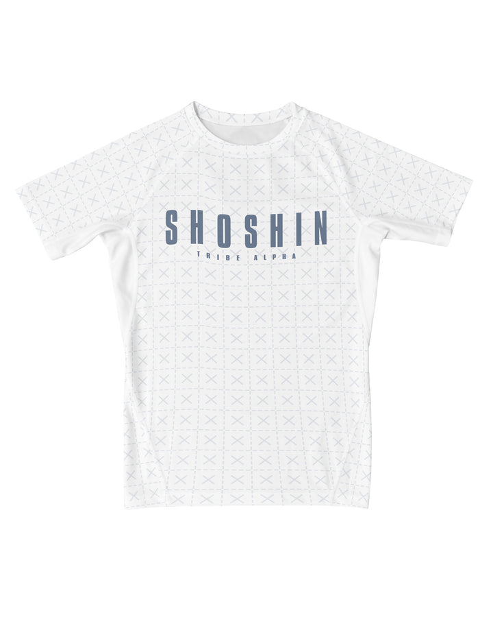 Tribe Alpha – Shoshin (White) – Short Sleeve Rashguard