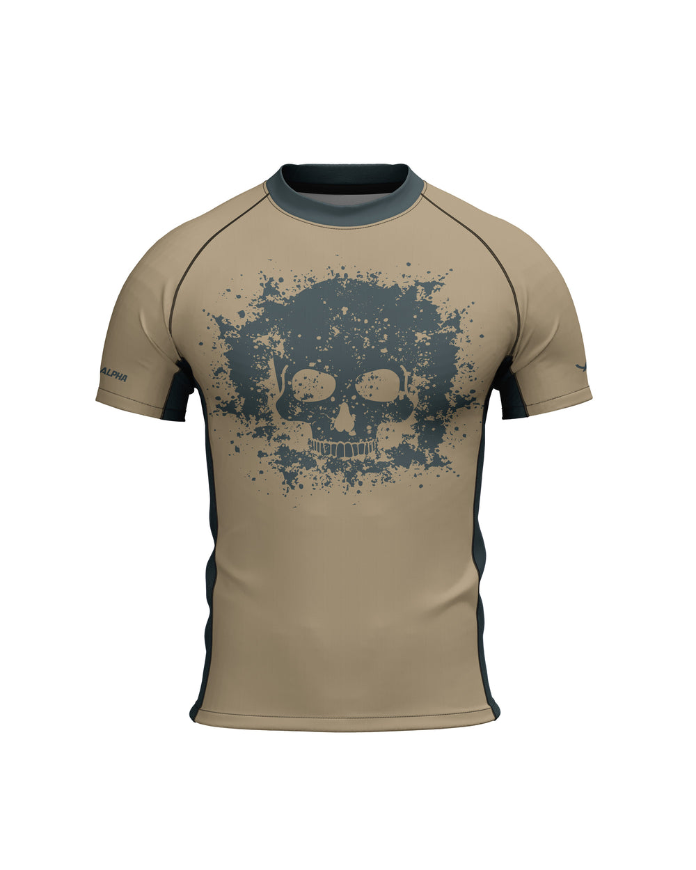 Tribe Alpha – Rashguard - Short Sleeves Ghost Division (Beige) – prikaz 3