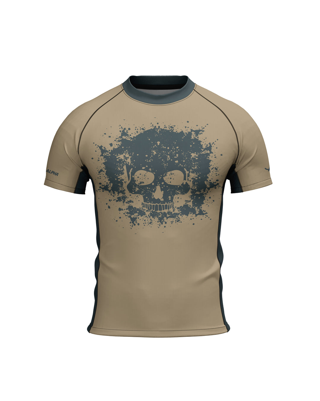 Tribe Alpha – Rashguard - Short Sleeves Ghost Division (Beige) – prikaz 3