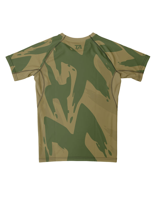 Rashguard Dark Current - Olive Green - Short Sleeves M/Ž