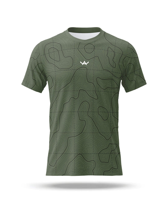 Funktionelles Trainingstrikot – Army Gridline M/F