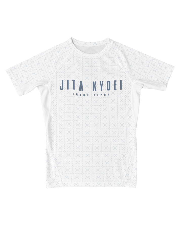 Tribe Alpha – Jita Kyoei (White) – Short Sleeve Rashguard