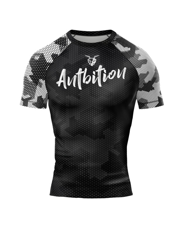 Antbition – White Belt – Short Sleeve Ranked Rashguard