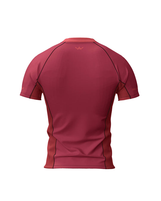 Tribe Alpha – Rashguard - Short Sleeves Ghost Division (Deep Red) – prikaz 2
