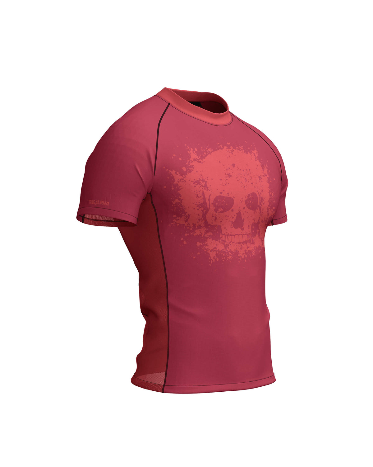 Tribe Alpha – Rashguard - Short Sleeves Ghost Division (Deep Red) – prikaz 1