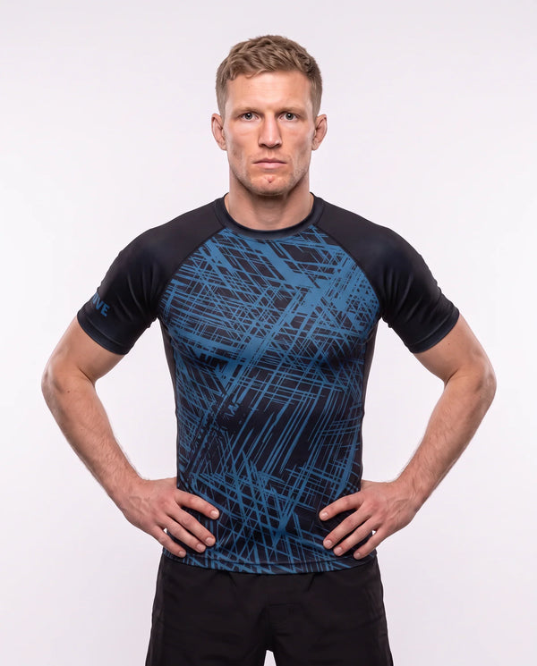 Tribe Alpha – Scratched by a WB (Blue) – Short Sleeve Rashguard